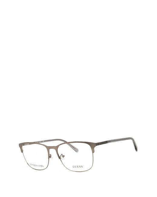 GUESS EYEWEAR White Rectangle-Frame Glasses for men