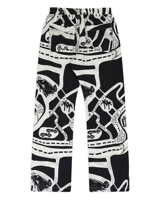 Rhude White Strada Silk Track Pants for men