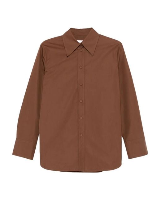 Jil Sander Button-Down Shirt in het Brown