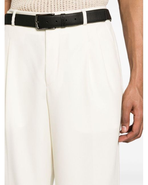 Pantaloni sartoriali con pieghe di Brioni in White da Uomo