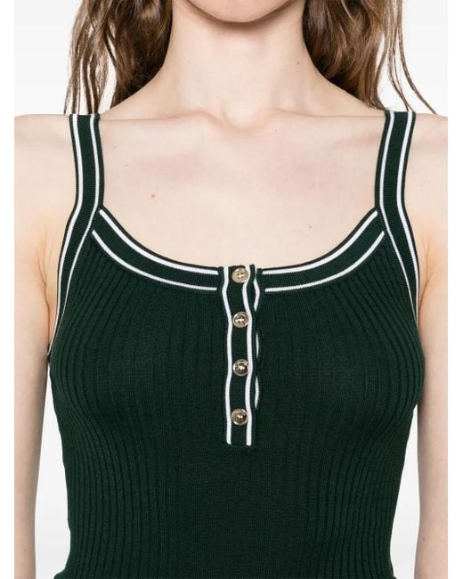 Sandro ストライプトリム トップ Green