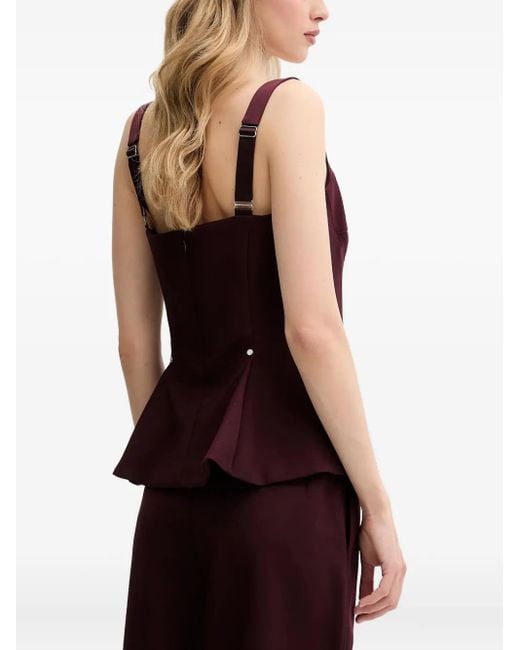 Stine Goya Purple Peplum-Waist Top