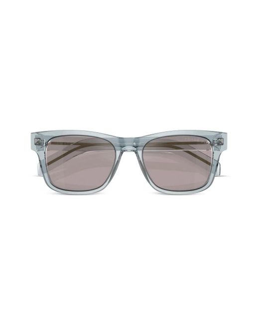 Prada Gray Logo-Engraved Square-Frame Sunglasses for men