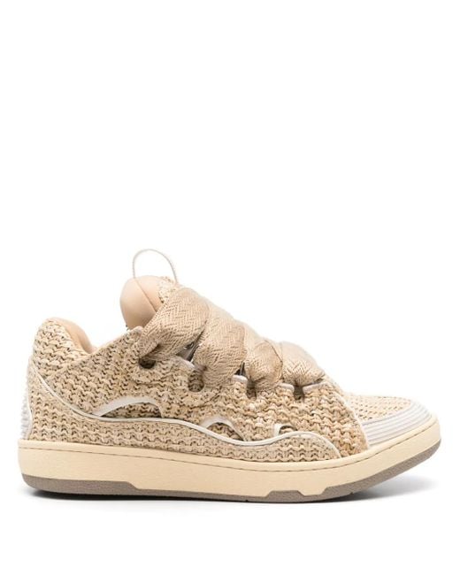 Lanvin Natural Curb Sneakers