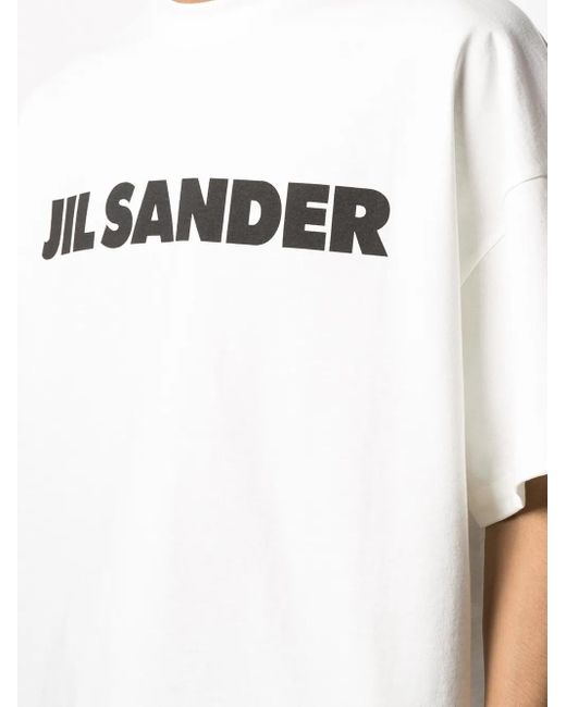 メンズ Jil Sander ロゴ Tシャツ White