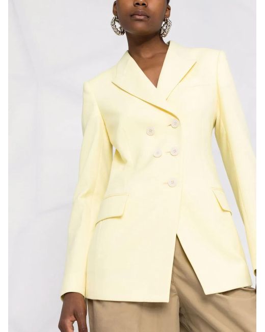 Stella McCartney Yellow Double-Breasted Blazer