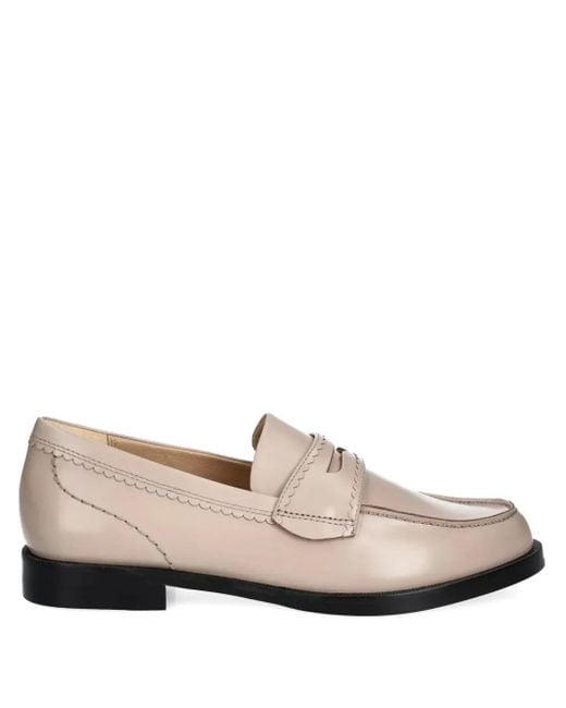 Clarks Natural Loafer Mit Kontrastnähten