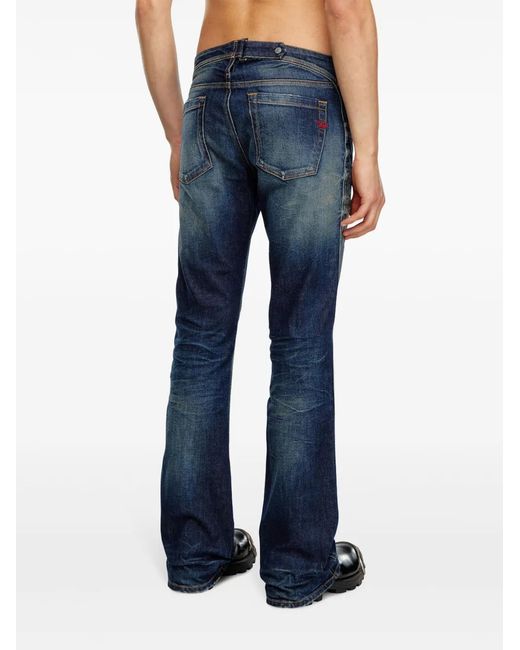 DIESEL Blue D-Backler Low-Rise Jeans for men