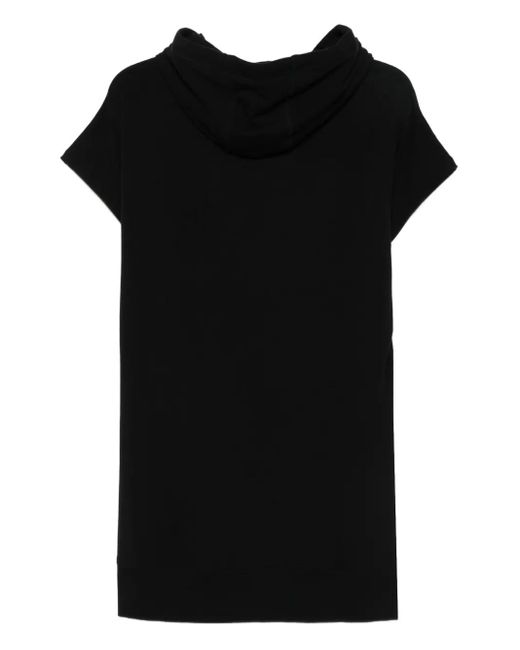 DKNY Black Hooded Mini Dress