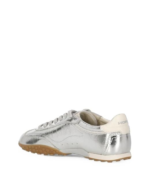 HOFF White Metallic-Effect Leather Sneakers