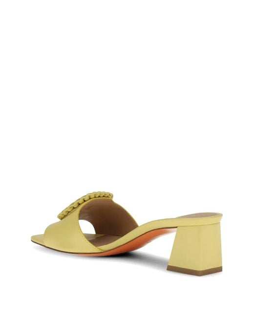 Santoni Metallic Sandales À Bout Carré