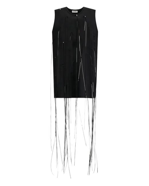 Jil Sander Black Round-Neck Mini Dress