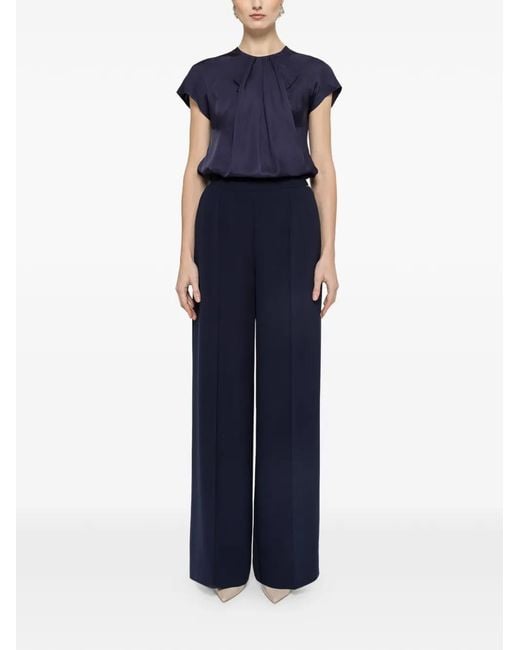 Nissa Blue Pleat Blouse