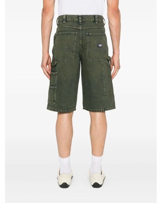 Dickies Green Denim Cargo Shorts for men