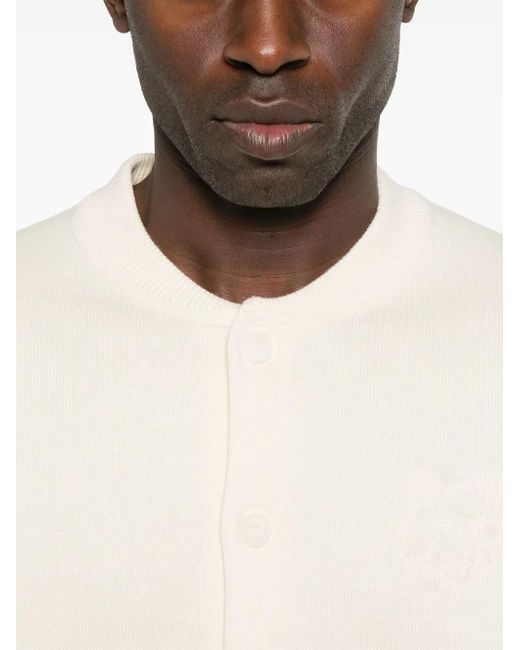 メンズ Maison Kitsuné Bold Fox Head カーディガン White