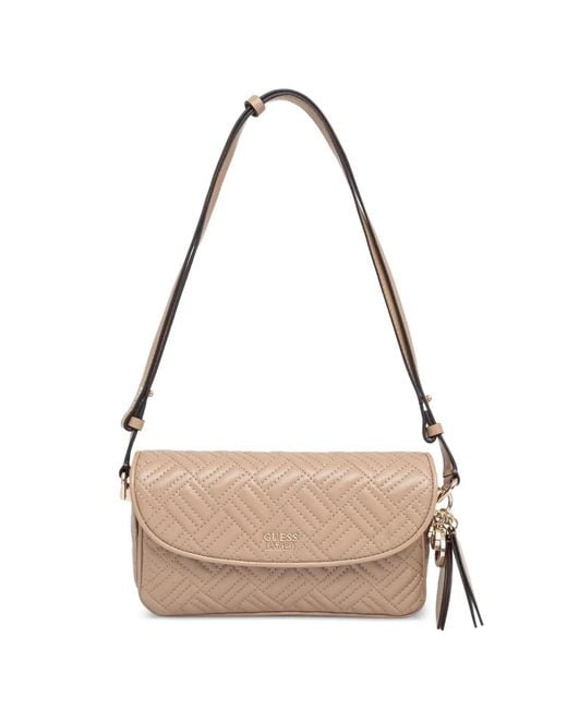 Guess Natural Sally Quilted Shoulder Bag