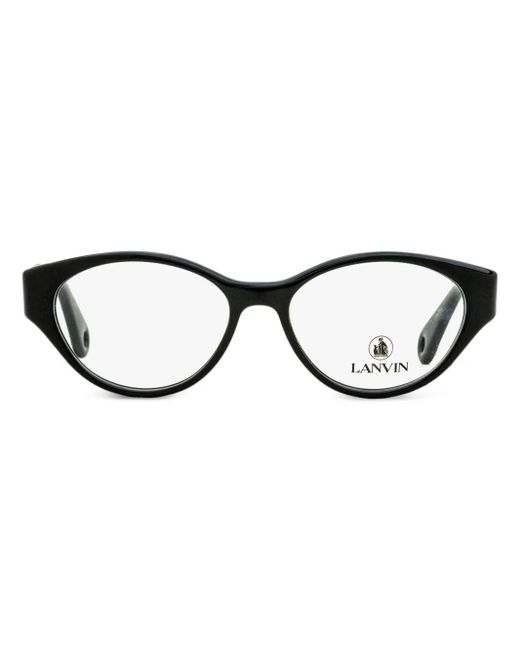 Gafas con montura oval Lanvin de color Black