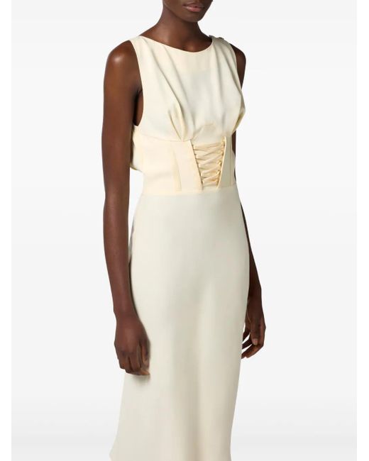 Elisabetta Franchi White Light Midi Dress