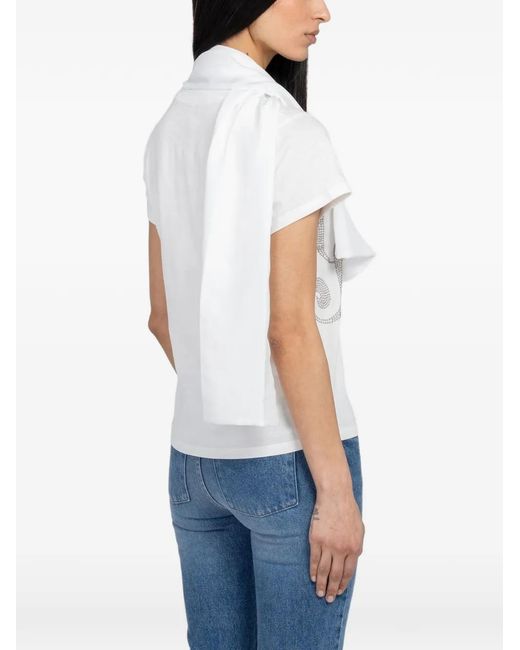 GIMAGUAS White Phoebe Stud-Embellished T-Shirt