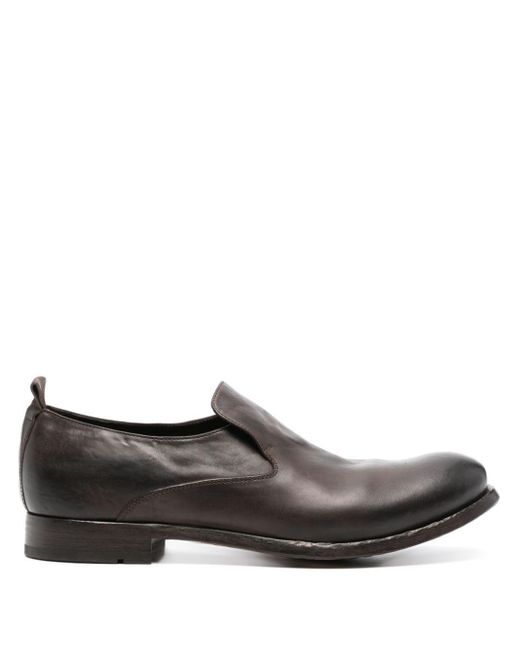 Officine Creative Gray Stereo Leather Loafers for men