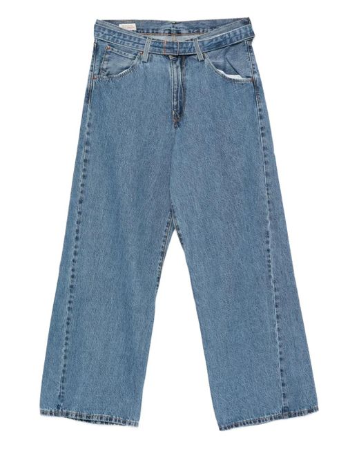 Levi's Blue Belted Five-Pocket Denim Jeans for men