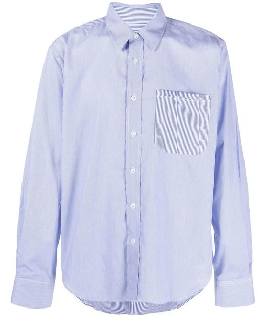 Orlebar Brown Blue Grasmoor Long-Sleeved Shirt for men
