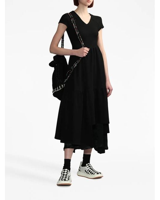 Adererror Black Ormen Short-Sleeve Knitted Dress