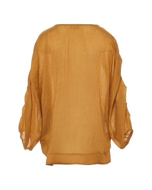Devotion Natural Solara Wide-Sleeve Top