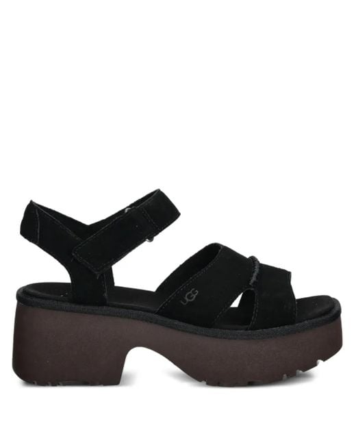 Ugg Black New Heights Sandals