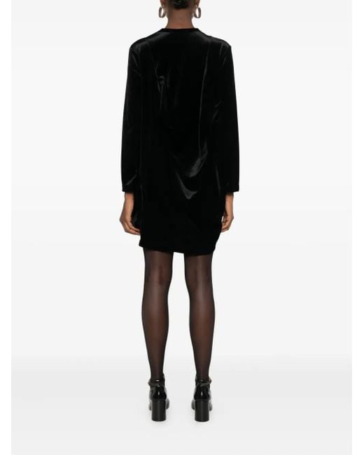 Comme des Garçons Black Draped Mini Dress