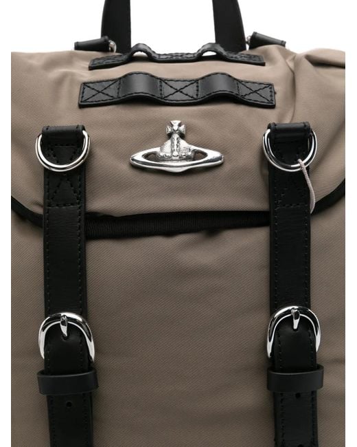 Vivienne Westwood Gray Backpack With Leather Details