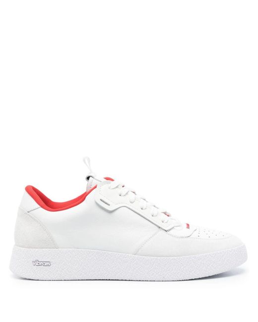Vic Matié White Panelled Leather Sneakers for men