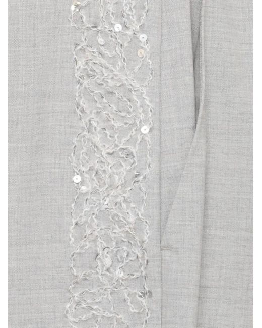 Pantaloni Con Paillettes di Panicale in Gray