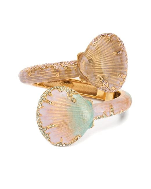 Anillo con motivo de concha Roberto Cavalli de color White