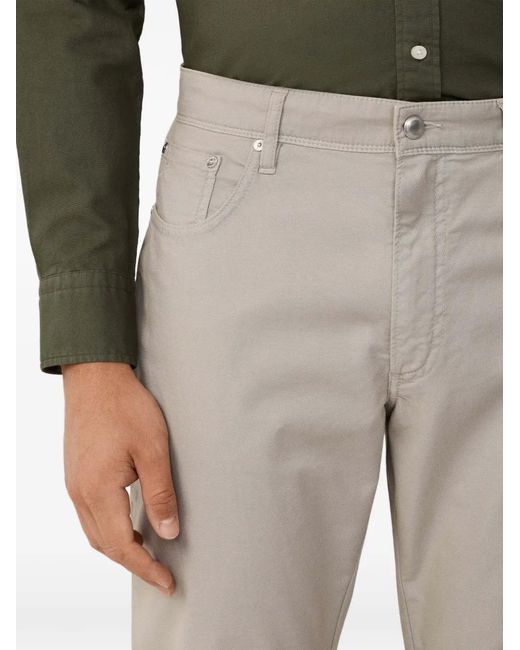 Hackett Gray Garment-Dyed Trousers for men