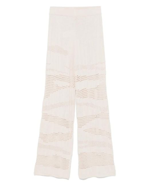 Akep ゼブラ ニットパンツ White