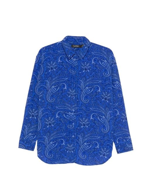 Ralph Lauren Blue Paisley Button-Up Shirt