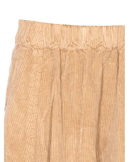 TRUE AVENUE Natural Elastic-Waist Corduroy A-Line Skirt
