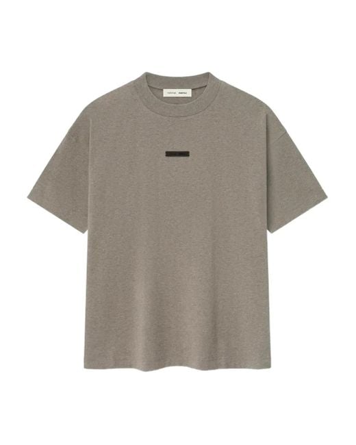 Fear Of God Gray Logo-Print T-Shirt for men