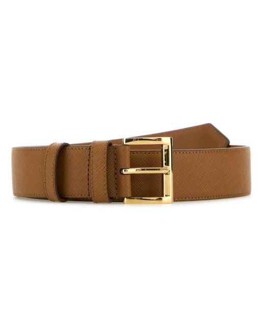 Prada Brown Caramel Leather Belt