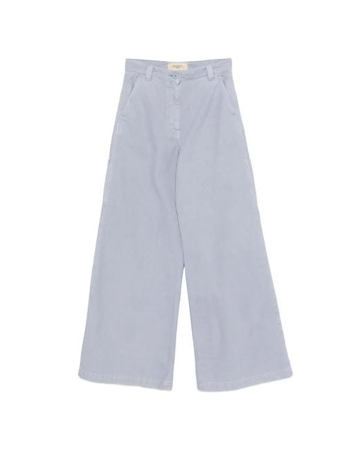 Weekend by Maxmara White Wide-Leg Buttoned Trousers