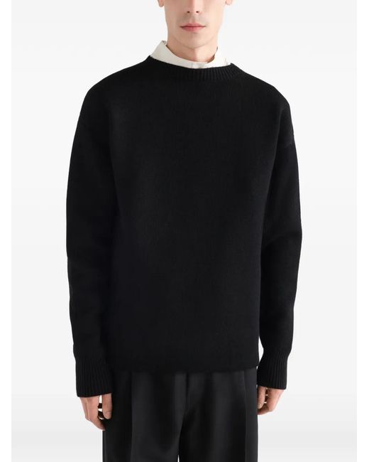 Lemaire Black Boat-Neck Sweater for men