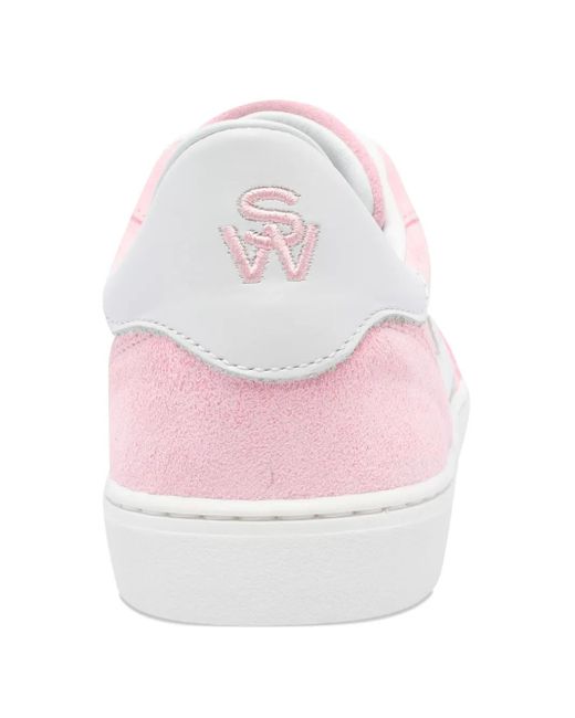 Stuart Weitzman Pink Leather Sneakers