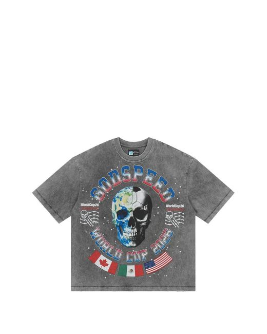 Godspeed Gray Planet Fútbol Acid-Wash T-Shirt for men