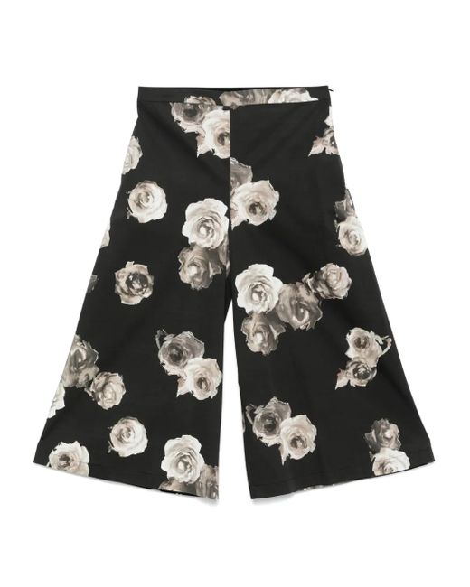 Pantalones anchos con estampado floral Liviana Conti de color Black