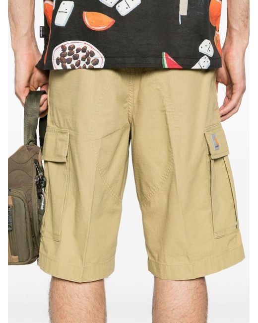 Carhartt Natural Low-rise Ripstop Cargo Shorts for men