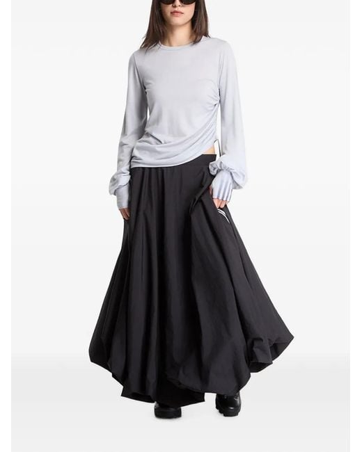 Y-3 White Cinched Draped Top