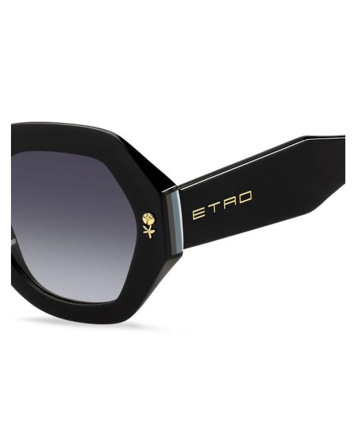 Etro Black Mania Oversized-frame Sunglasses
