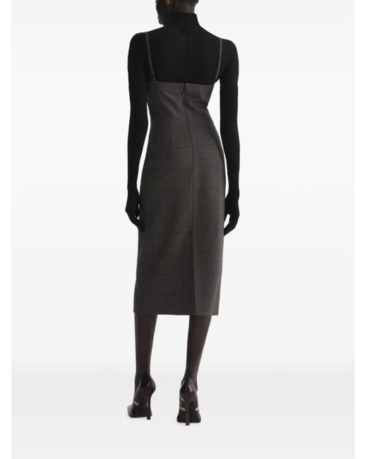 Mugler Black Midi Lingerie Dress