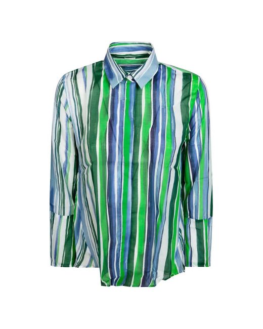Robert Friedman Gestreept Shirt in het Green